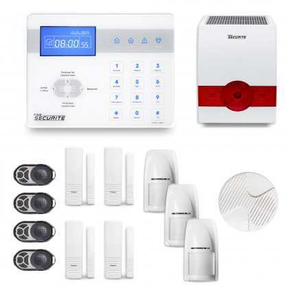 Alarme maison sans fil GSM et RTC avec caméras HD intérieur et exterieur –  EsecureLine