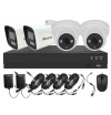 Système vidéosurveillance XVR 8MP 4 canaux  + 2 dômes + 2 caméras + câbles offerts