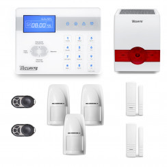 Kit Alarme Maison Sans Fil GSM-PSTN Écran LCD 2IR +2 Dét.Porte +4  Télécommande